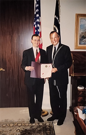 Pope Radislav with President George H. W. Bush
