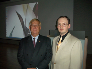Pope Radislav with the South African ambassador