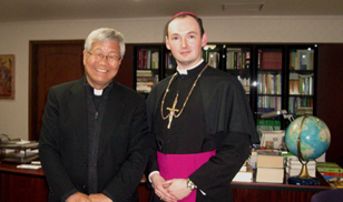 Pope Radislav with Cardinal Lazarus You Heung-sik