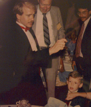 Pope Radislav watching magician Michael Ammar