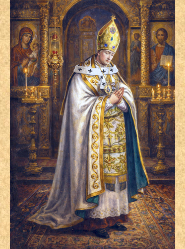 Archbishop in Gallo-Russo-Byzantine liturgical vesture