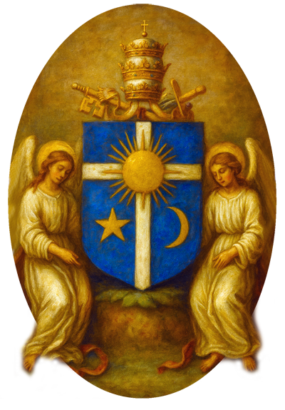 Coat of arms of the Diocese of Rome-Ruthenia and Basilica of Santa Maria Antiqua