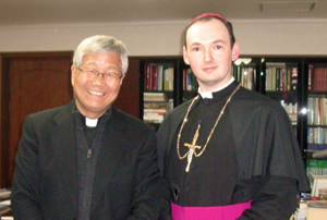 Archbishop Johnson with Cardinal Lazarus You Heung-sik